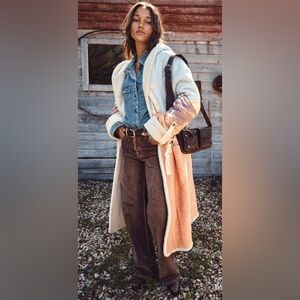 Free People Acadia Sweatshirt in Orange Combo!